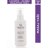 Volkan Ates Natural & Beauty Lavanta & Jojoba & Okaliptus Masaj Yağı Cam Şişe 100 ml - Şeffaf