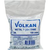 VOLKAN Volkan Metal T Çektirme (Çinko) | Dayanıklı ve Estetik Çözüm | 100 ADET - Metal T Çekme - Gri