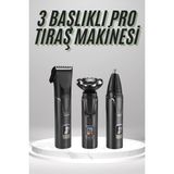Volkan Ziraat Mühendislik Dijital Göstergeli 3 Başlıklı Tıraş Makinesi Islak Kuru Lazer Öncesi Günlük - VOLKAN8613-4 - Renkli
