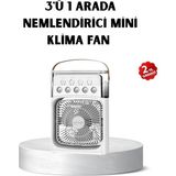Volkan Ziraat Mühendislik USB Bağlantılı Taşınabilir Mini Klima Fan 500ML Su Hazneli ve Sessiz Çalışma - VOLKAN8648-5 - Çok Renkli