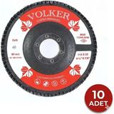 Volker 115x22 Alox NK Flap Disk Zımpara - (10 adet) - 40 KUM