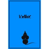 Volker: Blaues Notizbuch mit Mäusemotiv | A5 | kariert | 120 Seiten | Softcover