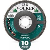 Volker Zirkonyum Flap Disk Zımpara | 115X22MM | 40/60/80 Kum | 10 Adet - 40 KUM