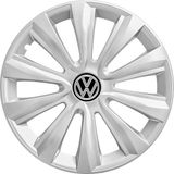 Volkswagen 16 Inç Uyumlu Jant Kapağı Amblemli Gri 4'lü Takım 143