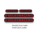 Volkswagen 3D Damla 4'lü Oto Sticker Set 3