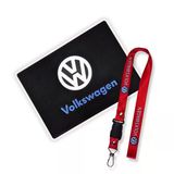 Volkswagen Anahtarlıklı Kırmızı Oto Ayna Askı Ipi Araç Torpido Üstü Kaydırmaz Ped