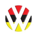 Volkswagen Arka Bagaj Logo Alman Bayrak 3D Iç Sticker
