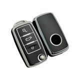 Volkswagen Beetle Golf 4 5 6 Jetta Polo Scirocco Anahtar Kılıfı Siyah-Silver