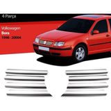 Volkswagen Bora 1998-2004 Model Arası Krom Ön Panjur 8 Parça Paslanmaz Çelik - 315 Gri