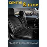 Volkswagen Bora Deri Oto Koltuk Kılıfı Ön Arka Set Plus Serisi Siyah Scr