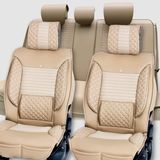 volkswagen Bora Uyumlu Deri Oto Koltuk Kılıfı Ön Arka Set Bej Elite Model Sc