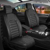 Volkswagen Bora Uyumlu Lüks Deri Oto Koltuk Kılıfı Ön/arka 5li Set Original Siyah