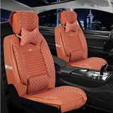 volkswagen Bora Uyumlu Ön Arka 5 Li Set Yarı Deri Lotus Serisi Oto Koltuk Kılıfı Tarçın Renk