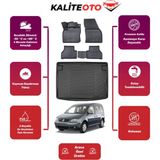 Volkswagen Caddy 2003 Model Bagaj Havuzu+4d Araca Özel Havuzlu Paspas Takımıı Prqx - Siyah