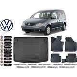 Volkswagen Caddy 2004 Model Bagaj Havuzu Araca Özel Siyah Ekstra Havuzlu Paspas Takımı