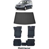 Volkswagen Caddy 2009 Model 5d Premium Ekstra Havuzlu Paspas ve Bagaj Havuzu Set - Siyah