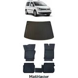 Volkswagen Caddy 2013 Model 5d Premium Ekstra Havuzlu Paspas ve Bagaj Havuzu Set - Siyah
