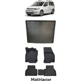 Volkswagen Caddy 2020 Model 5d Premium Ekstra Havuzlu Paspas ve Bagaj Havuzu Set - Siyah