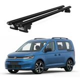 Volkswagen Caddy Life 5D (2015 Ve Sonrası) Uyumlu Siyah Ara Atkı Port Bagaj Tavan Barı