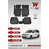 Volkswagen Caddy Paspas 2021 Sonrası Uyumlu 3D Havuzlu Paspas Seti - Siyah