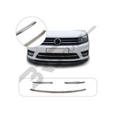 Volkswagen Caddy Uyumlu 2015-2019 Krom Ön Tampon Çıtası 3 Parça Paslanmaz Çelik