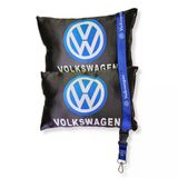 Volkswagen Dijital Baskılı Siyah Araç Boyun Yastık 2'Li Set Volkswagen Mavi Oto Ayna Askısı