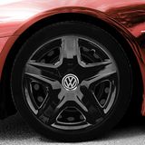 Volkswagen Fox 15 İnç Jant Kapağı Amblemli Piano Black 4'lü Takım 202