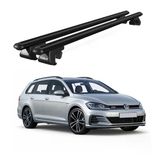 Volkswagen Golf (2014 Ve Sonrası) Uyumlu Siyah Ara Atkı Port Bagaj Tavan Barı
