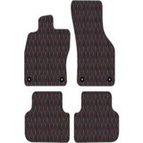 Volkswagen Golf 4 1997-2003 Uyumlu Mavi Dikişli Siyah Deri Paspas - Çok Renkli