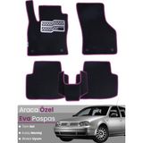 Volkswagen Golf 4 (1997-2004) Uyumlu Eva Paspas Tam Set–oto Paspas,araca Özel,su Geçirmez - Siyah - Fuşya
