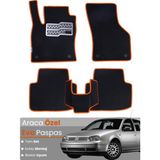 Volkswagen Golf 4 (1997-2004) Uyumlu Eva Paspas Tam Set–oto Paspas,araca Özel,su Geçirmez - Siyah - Turuncu