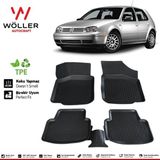 Volkswagen Golf 4 1998 2004 Arası 3D Havuzlu Paspas Siyah Kauçuk Wöller Kolay Temizlenebilir