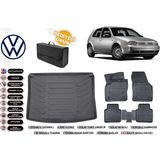 Volkswagen Golf 4 1999 Model Bagaj Havuzu+4d Araca Özel Havuzlu Paspas Takımıı Rice - Siyah
