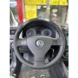 Volkswagen Golf 5 Araca Özgü Dikmeli Direksiyon Kılıfı (Düz Deri Siyah Ip)