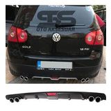 Volkswagen Golf 5 Difüzör Arka Tampon Eki 4 Egzoz Çıkışlı Siyah