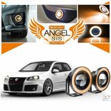 Volkswagen Golf 5 Uyumlu, Universal Mercekli Led Angel Sis Farı, 76mm Turuncu Renk