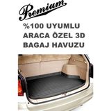 Volkswagen Golf 6 2008+2012 Araca Özel Kauçuk Bagaj Havuzu - Siyah