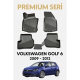 Volkswagen Golf 6 2009-2012 Uyumlu 3D Havuzlu Oto Paspas Premium - Siyah