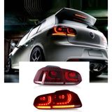 volkswagen golf 6 kırmızı beyaz kayar sinyal led stop
