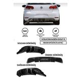 Volkswagen Golf 6 Rieger Difüzör (Plastik) (( Parlak Siyah )) (( Egzoz Hariç ))