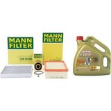 Volkswagen Golf 7 1.6 Tdı Periyodik Bakım Seti (Yakıt Hariç) Mann Marka Castrol 5W-30 Ll Motor Yağı - Beyaz