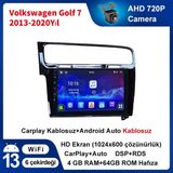 Volkswagen Golf 7 2013-2020 Yıl Android Sürüm 13 Kablosuz Carplay Navigasyon Multimedya 10.2 Inç Ekran 4gb Ram +64GB Bellek Çerçeve ve Arka Görüş Kamerası Dahildir