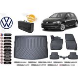 Volkswagen Golf 7 2013 Model Bagaj Havuzu+4d Araca Özel Havuzlu Paspas Takımıı Rice - Siyah