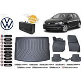Volkswagen Golf 7 2014 Model Bagaj Havuzu+4d Araca Özel Havuzlu Paspas Takımıı Rice - Siyah
