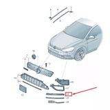 Volkswagen Golf 7 2017-2020 Ön Tampon Çeki Demiri Kapağı Gtı (Tw) (Oem No (5G0807241agru))