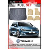 Volkswagen Golf 7 2020 Model 4d Bagaj ve Pro Serisi Havuzlu Bej Paspas Takımı - Siyah