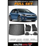 Volkswagen Golf 7 Bagaj Havuzu+4.5d Havuzlu Paspas Seti 2017 Model - Siyah