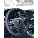 Volkswagen Golf 7 F1 Olmayan Araçlara Uygundur Araca Özel Nubuk Noktalı Yüzüklü Direksiyon Kılıfı