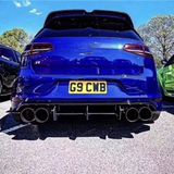 Volkswagen Golf 7 R Arka Tampon Splitteri Mat Siyah Uyumlu