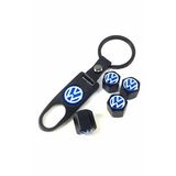 Volkswagen Golf 8 Metal Anahtarlık Ve Sibop Kapağı Seti ( Mavi-beyaz)